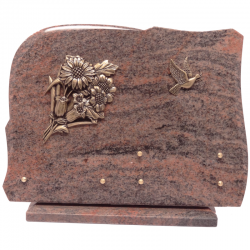 plaque-forme-biseautee-sur-socle-bronze-bouquet-nature 199.00 €