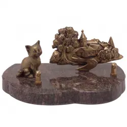 Plaque chat sur socle - 51.85