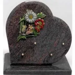 Plaque cœur biseaute sur socle - 195webp