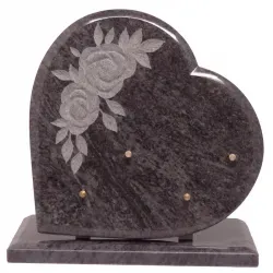 Plaque cœur sculpte sur socle - 165webp