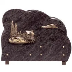 Plaque forme biseautée bronze absence - 105webp