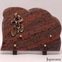 Plaque forme biseautée bronze vélo - 10webp