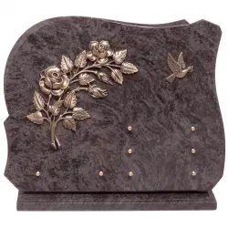 Plaque forme biseautée fleurs sur socle n2 -199webp