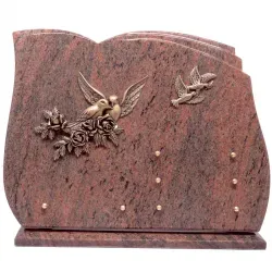 Plaque forme biseautée oiseau sur socle - 199webp